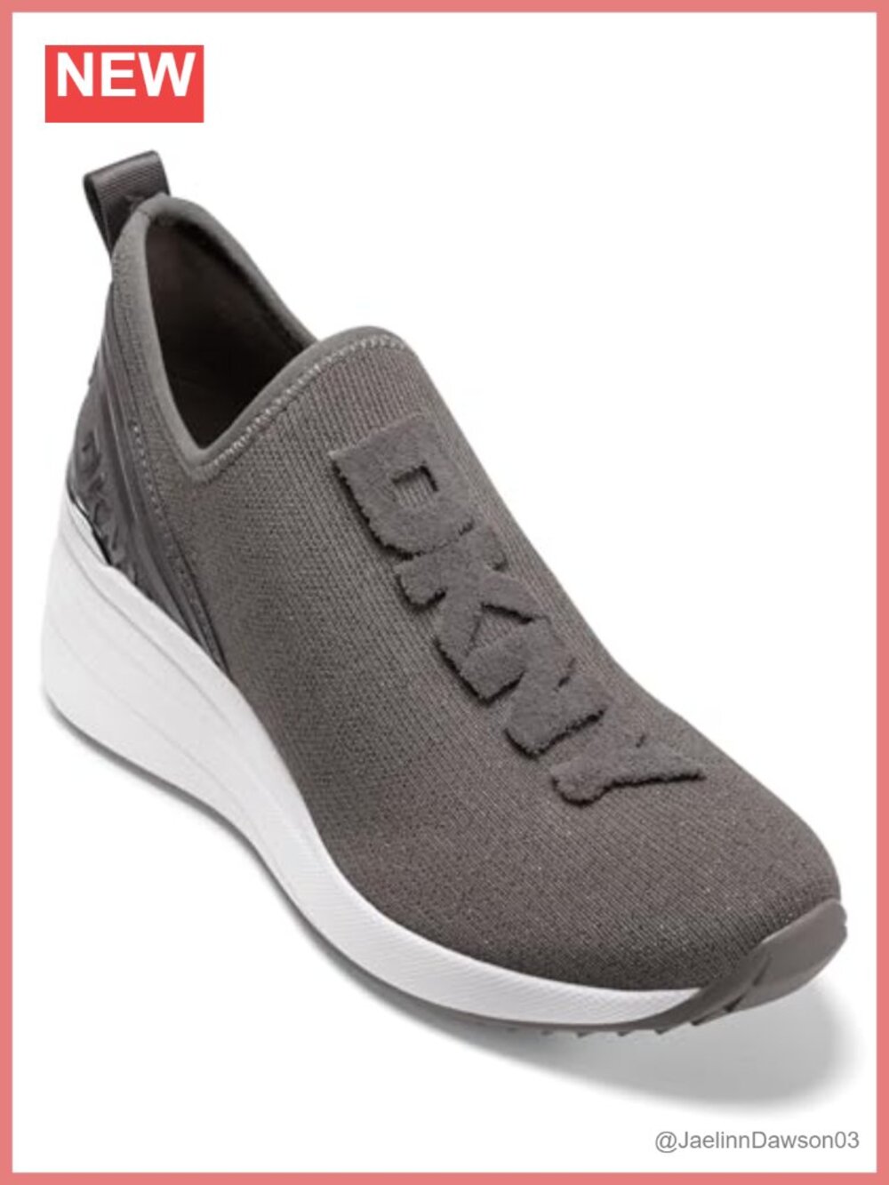 DKNY Women's Keeva Slip-On Wedge Sneakers Rubber Low Top